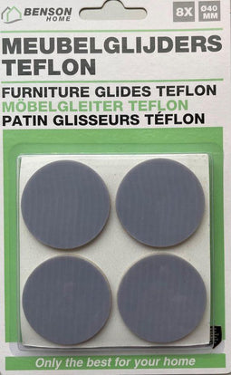 Benson Zelfklevend Antikrasvilt - Ø 40 mm - Duurzame meubelbescherming - 8 stuks