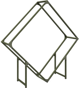 vidaXL - Brandhoutrek - 100x25x100 - cm - koudgewalst - staal - olijfgroen
