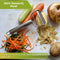 HI NATURE™ Dunschiller & Spiraalsnijder - 2-in-1 Julienne & Groente Schiller - Groenteschiller - Fruitsnijder - Schillers - Snijders,
