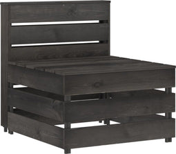 vidaXL - Tuinmiddenbank - pallet - geïmpregneerd - grenenhout - grijs