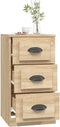 vidaXL - Dressoir - 36x35,5x67,5 - cm - bewerkt - hout - sonoma - eikenkleurig