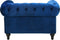 CHESTERFIELD - Woonkamerset - Marineblauw - Fluweel