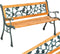 tectake® Marina - Tuinbank - Gietijzer en gelakt hout - 124x52x74 cm