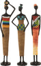 J-Line figuur afrikaanse dame - polyresin - mix - large - 3 stuks