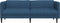 vidaXL - Driezitsbank - stof - blauw