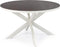 Stalux Ronde eettafel 'Daan' 135cm, kleur wit / bruin hout