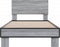 vidaXL - Bedframe - bewerkt - hout - en - metaal - grijs - sonoma - eiken - 75x190 - cm