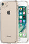 Hoesje Geschikt voor iPhone SE 2020 en iPhone SE 2022 Hoesje Cover Hybride Transparant Siliconen TPU Case + 2 x Screenprotector - Luxe Telefoonhoesje Wallet Case Pasjeshouder PU Leder