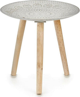 Bijzettafel Mandala 40 x 39 x 40 cm Hout Bruin Wit