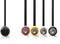Nedis CAGP20475BK02 - Stereo audiokabel 5-pin DIN naar 4x RCA - 20cm - Zwart