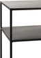 J-Line console Rechthoekig 2 Planken - metaal - zwart
