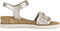 Gabor 82.759.89 - Sleehak Sandalen - Vlechtwerk - Satin Metallic Puder