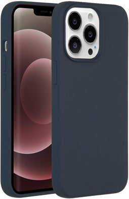 Accezz Liquid Silicone Backcover - Geschikt voor MagSafe - Schokabsorberend - Donkerblauw (iPhone 13 Pro Max)