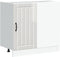 vidaXL - Spoelbakonderkast - Lucca - bewerkt - hout - hoogglans - wit