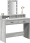 vidaXL - Kaptafel - met - LED-verlichting - - - Grijs - Sonoma - 100x41x140 - cm