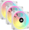 Corsair iCUE LINK QX120 RGB - Ventilator 120mm - 3x tot 2400 RPM - Wit (3-pack)