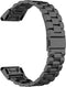 imoshion QuickFit® Stalen schakelband - Geschikt voor de Garmin Watch | 22 mm aansluiting - Zwart