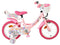 Eenhoorn Roze Kinderfiets - 35,5 cm - 3,5-5 jaar - Hand- & terugtraprem - Zijwieltjes - Verstelbaar zadel - Poppenzitje & mandje
