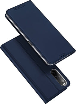 Dux Ducis - Geschikt voor Sony Xperia 10 V - Slim bookcase hoesje - Donkerblauw
