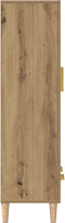 vidaXL - Hoge - kast - 70x31x115 - cm - bewerkt - hout - artisanaal - eikenkleur