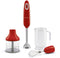 SMEG HBF03RDEU - Staafmixer - 700W - Inclusief accessoires - Rood