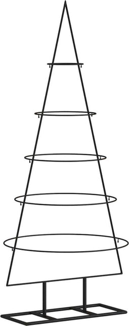 vidaXL - Kerstdecoratie - kerstboom - 125 - cm - metaal - zwart