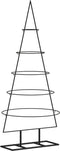 vidaXL - Kerstdecoratie - kerstboom - 125 - cm - metaal - zwart