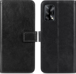iMoshion Hoesje Geschikt voor Oppo A74 (4G) Hoesje Met Pasjeshouder - iMoshion Luxe Bookcase - Zwart
