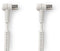 Nedis Coaxkabel - IEC (Coax) Male naar IEC (Coax) Female - 120 dB - 75 Ohm - Viervoudig Afgeschermd - 10 m - Wit