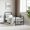 vidaXL - Bedframe - met - hoofd- - en - voeteneinde - metaal - zwart - 75x190 - cm