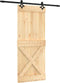 vidaXL - Schuifdeur - met - beslag - 85x210 - cm - massief - grenenhout