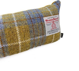 Tochtstopper Mosterdgeel Blauw - Harris Tweed - Verzwaard - 85 cm - Handgemaakt in Schotland - Caroline Wolfe Murray
