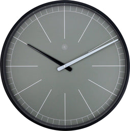 nXt - Wandklok - 40 cm - Plastic - Grijs - 'Gray'