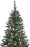 vidaXL - Kunstkerstboom - met - dennenappels - en - wit - glitter - 210 - cm