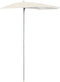 vidaXL - Parasol - half - met - paal - 180x90 - cm - zandkleurig