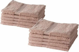 TODAY Essential - Set van 10 handdoeken 50x90 cm 100% Katoen roze kleur