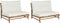 TODI - Fauteuil set van 2 - Lichthout/Wit - Bamboe