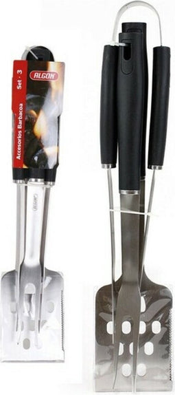 Toebehoren voor de Barbecue BBQ Black Algon (3 pcs) Zwart