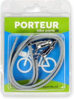 Toeclips riemen Porteur leer bruin