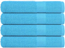 vidaXL - Saunahanddoeken - 4 - st - 80x200 - cm - 360 - g/m² - 100% - katoen - turquoise