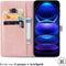 iMoshion Hoesje Geschikt voor Xiaomi Redmi Note 12 Hoesje Met Pasjeshouder - iMoshion Mandala Bookcase - Rosé Goud