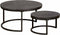 TOFF Viola round set of 2 coffeetable 70/55 - black