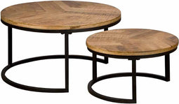 TOFF Viola round set of 2 coffeetable 70/55 - natural