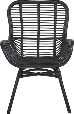 TOGO - Eetkamerstoel - Zwart - Rotan