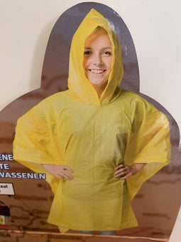 Regenponcho volwassenen rood