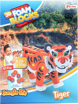 Toi-toys 3d Puzzel Tijger Junior 31,5 Cm Foam Oranje 121 Delig