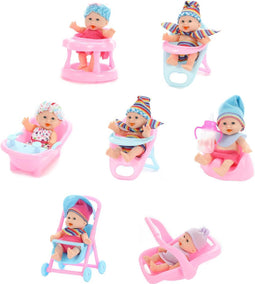 Toi Toys Beau Mini babypop 12cm - 1 willekeurige baby mini pop - Spaar ze allemaal