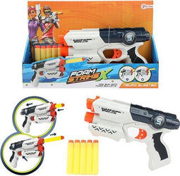 Toi Toys FOAM STRIKEX Pistool 'White M' +5 foampijlen