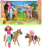 Toi-toys Horses Paard Met Veulen En Twee Poppen