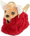 Toi-Toys Pluchen Chihuahua Hond In Blingbling Handtas Assorti